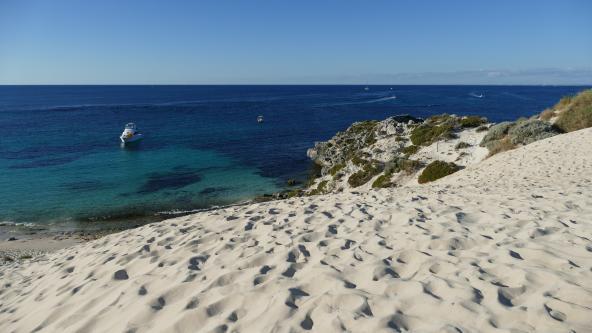 Rottnest Island Westaustralien Strand Bucht Parakeet Bay Dünen