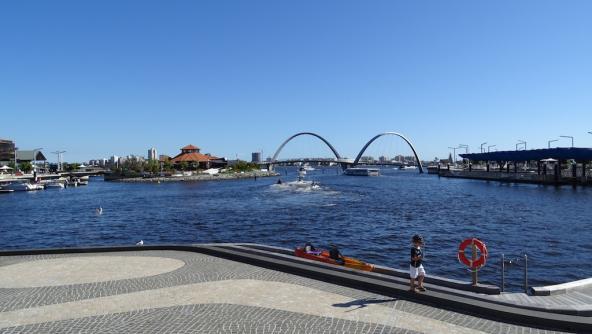 Perth Metropole Westaustralien Elizabeth Quay Meer